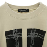 [2] UNDERCOVER 26AW UC2F4892-3 WIRE PATTERN U LOGO GRAPHIC PULLOVER SWEATSHIRT BEIGE