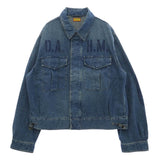 [XL] HUMAN MADE 26AW HM32JK020 DENIM BLOUSON STENCIL LOGO PRINT BLUE