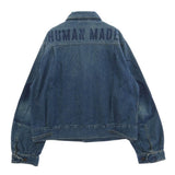 [XL] HUMAN MADE 26AW HM32JK020 DENIM BLOUSON STENCIL LOGO PRINT BLUE