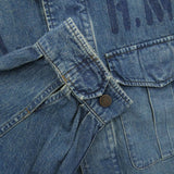 [XL] HUMAN MADE 26AW HM32JK020 DENIM BLOUSON STENCIL LOGO PRINT BLUE