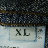 [XL] HUMAN MADE 26AW HM32JK020 DENIM BLOUSON STENCIL LOGO PRINT BLUE