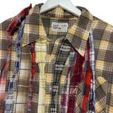 [L] Needles Rebuild Ribbon Cut Flannel Shirt Remake