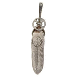 GORO'S HEART WHEEL FEATHER SMALL NECKLACE TOP PENDANT