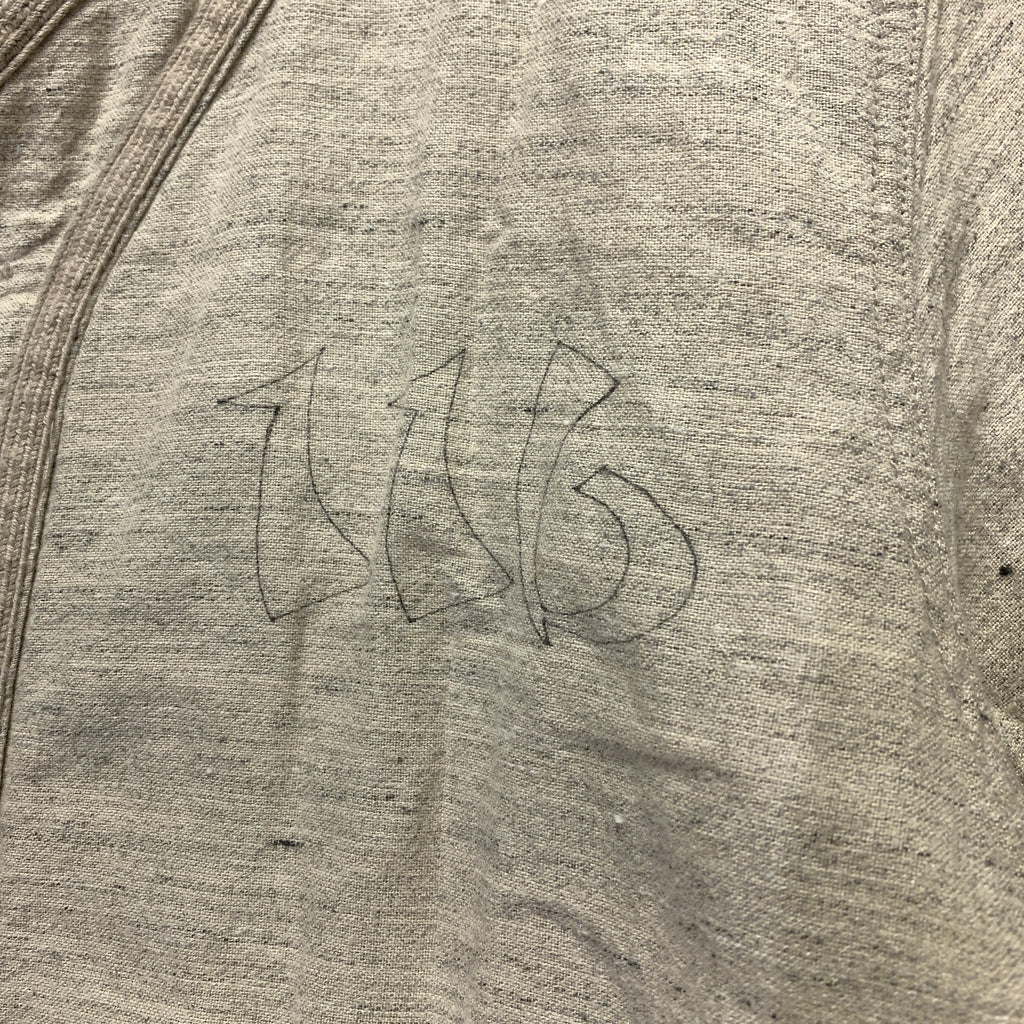 L Visvim SS Dugout Shirt S/S Cotton Linen Flannel Stencil