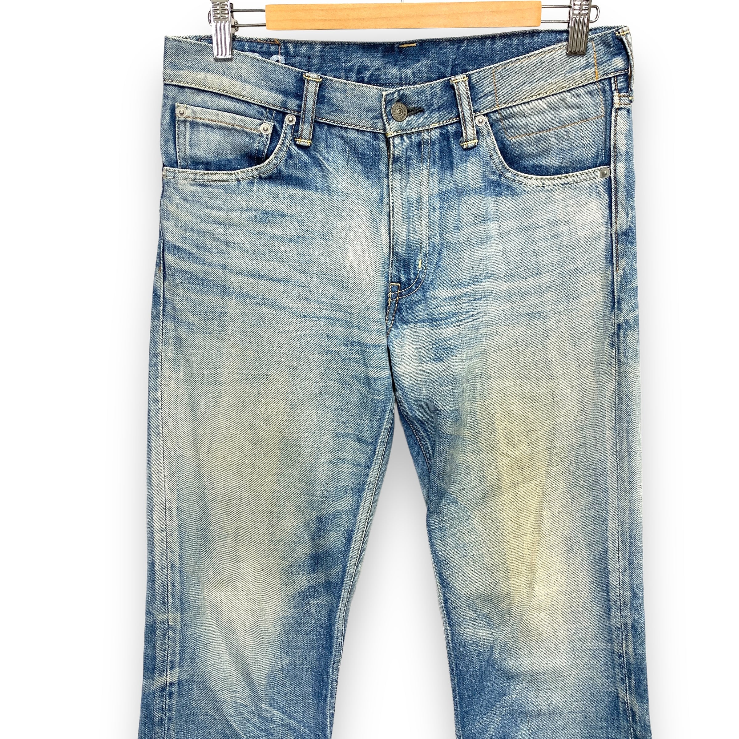 パンツ visvim social sculpture denim W36L30 32W 30L] Visvim 12AW SOCIAL SCULPTURE 03 DAMAGED-6 Denim Jeans