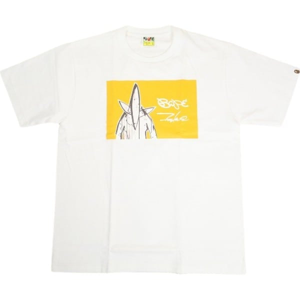 L] DS! A Bathing Ape Bape Futura 2000 Pointman Tee T-Shirt White