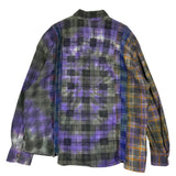 [OS] Needles Rebuild Tie Dye 7 Cut Oversized Flannel Shirt