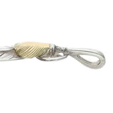 GORO'S GOLD HEART WHEEL FEATHER SMALL NECKLACE TOP PENDANT