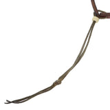 GORO'S SINGLE CAN CONCHO LEATHER / SILVER BRACELET BROWN