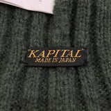 KAPITAL 5G WOOL TUGIHAGI KNIT CAP EK-1510XH GREEN KHAKI