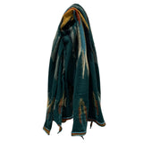 KAPITAL SHRUNK WOOL ORTEGA BLANKET MUFFLER GREEN/YELLOW/BLUE