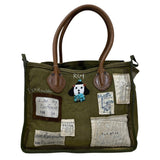 KAPITAL 24SS VINTAGE PROCESSED TOTE BAG MILK BAG 4-GOU ARMY CANVAS (10 YEAR PROCESSING) KR2012XB05 OLIVE