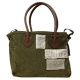 KAPITAL 24SS VINTAGE PROCESSED TOTE BAG MILK BAG 4-GOU ARMY CANVAS (10 YEAR PROCESSING) KR2012XB05 OLIVE