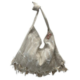 KAPITAL FEATHER DENIM SHOULDER BAG IVORY