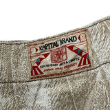 KAPITAL FEATHER DENIM SHOULDER BAG IVORY