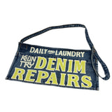 KAPITAL 13OZ DENIM PRINT SHOULDER BAG INDIGO X YELLOW (EK-1594XG)