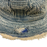 KAPITAL 11.5OZ DENIM OLD MAN AND THE SEA HAT (CRASH REMAKE) INDIGO (EK-1103)