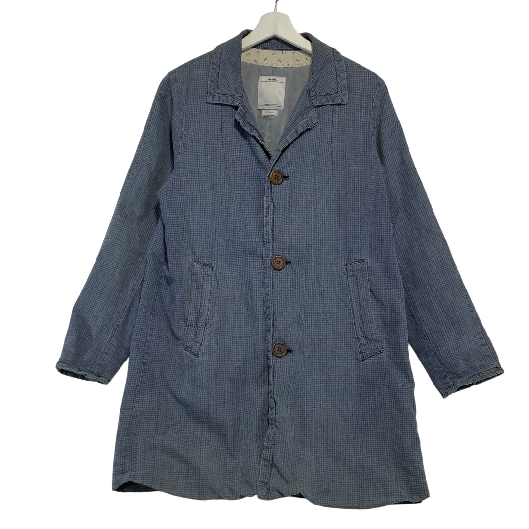 visvim MIES COAT(indigo check)(white) サイズ1 ミースコート