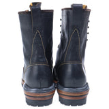 [9] VISVIM LEATHER LOGGER BOOTS BLACK