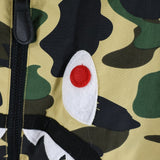 [M] A BATHING APE CAMO SHARK ZIP-UP MOUNTAIN PARKA KHAKI