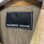 [M] Number Nine Shadow Plaid Zip Up Shirt Jacket