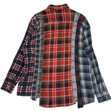 [L] DS! Needles Rebuild 7 Cut Oversized Flannel Shirt
