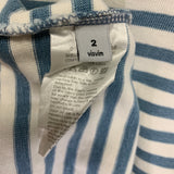 [M] Visvim 14SS Border Crew L/S Tee T Shirt White/Indigo