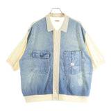 [5] Kapital Knit x 8Oz Denim Coverall Polo Shirt