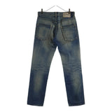[W32] VISVIM SOCIAL SCULPTURE DENIM PYTHON PATCH ZIP FLY STRAIGHT DENIM PANTS INDIGO