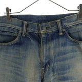 [W32] VISVIM SOCIAL SCULPTURE DENIM PYTHON PATCH ZIP FLY STRAIGHT DENIM PANTS INDIGO