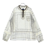 [2] VISVIM ICT TUNIC SHIRT BANDANA PRINT COTTON LONG SLEEVE SHIRT WHITE