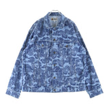 [L] A BATHING APE BAPE BLUE ASIA CAMO ALL-OVER PRINT DENIM JACKET INDIGO