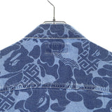 [L] A BATHING APE BAPE BLUE ASIA CAMO ALL-OVER PRINT DENIM JACKET INDIGO