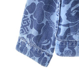 [L] A BATHING APE BAPE BLUE ASIA CAMO ALL-OVER PRINT DENIM JACKET INDIGO