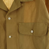 [3 / L EQUIV.] VISVIM BOOMER SHIRT L/S DOUBLE POCKET OPEN COLLAR LONG SLEEVE BUTTON SHIRT BROWN