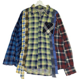 [M] Needles Rebuild 7 Cut Boro Collar Oversized Flannel Shirt