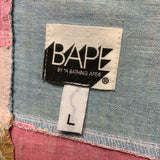 [L] A Bathing Ape Bape Patchwork Plaid S/S Shirt
