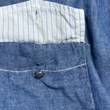 [M] Kapital Chambray Sashiko Stitch Concho Button S/S Shirt Indigo