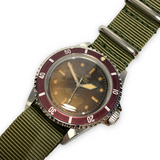 DS! WMT Royal Marine Aquar Tropical Dial / Diver Burgundy Bezel AGED Watch