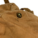 Kapital Duffle Zip Compartent Canvas Tote Bag Brown