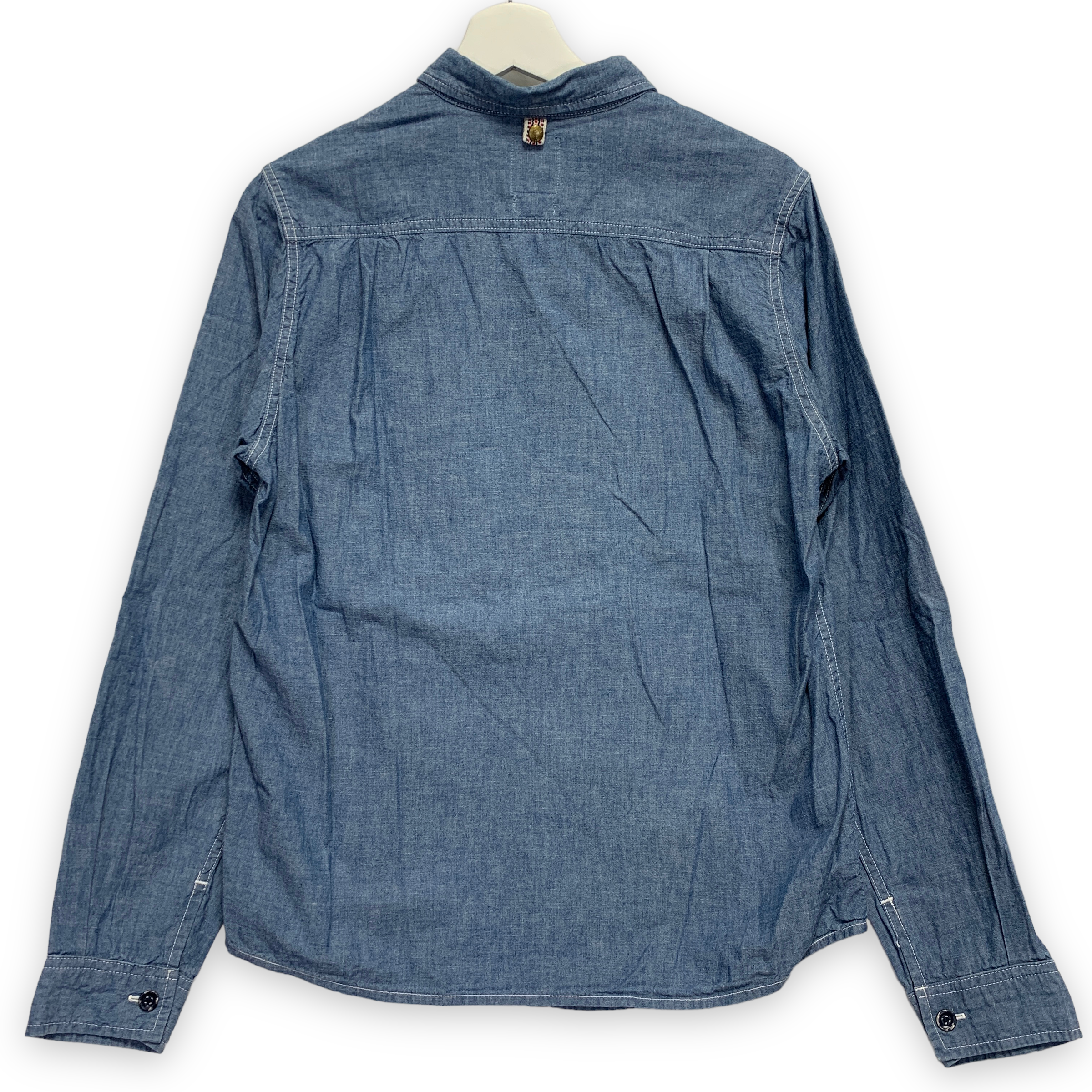 トップス visvim DEADWOOD CHAMBRAY L/S BLUE M] VISVIM 14AW Deadwood Chambray L/S Shirt Blue – StylisticsJapan.com