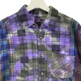 [OS] Needles Rebuild Tie Dye 7 Cut Oversized Flannel Shirt