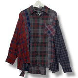 [M] Needles Rebuild Wide 7 Cut Flannel Shirt