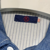 [M] Kapital Chambray Sashiko Stitch Concho Button S/S Shirt Indigo