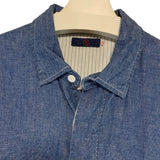 [M] Kapital Chambray Sashiko Stitch Concho Button S/S Shirt Indigo