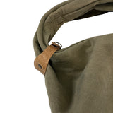KAPITAL #6 COTTON CANVAS BIG SNUFKIN BAG OLIVE