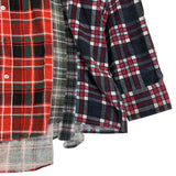 [L] DS! Needles Rebuild 7 Cut Oversized Flannel Shirt