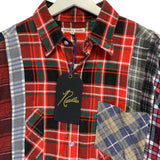 [L] DS! Needles Rebuild 7 Cut Oversized Flannel Shirt