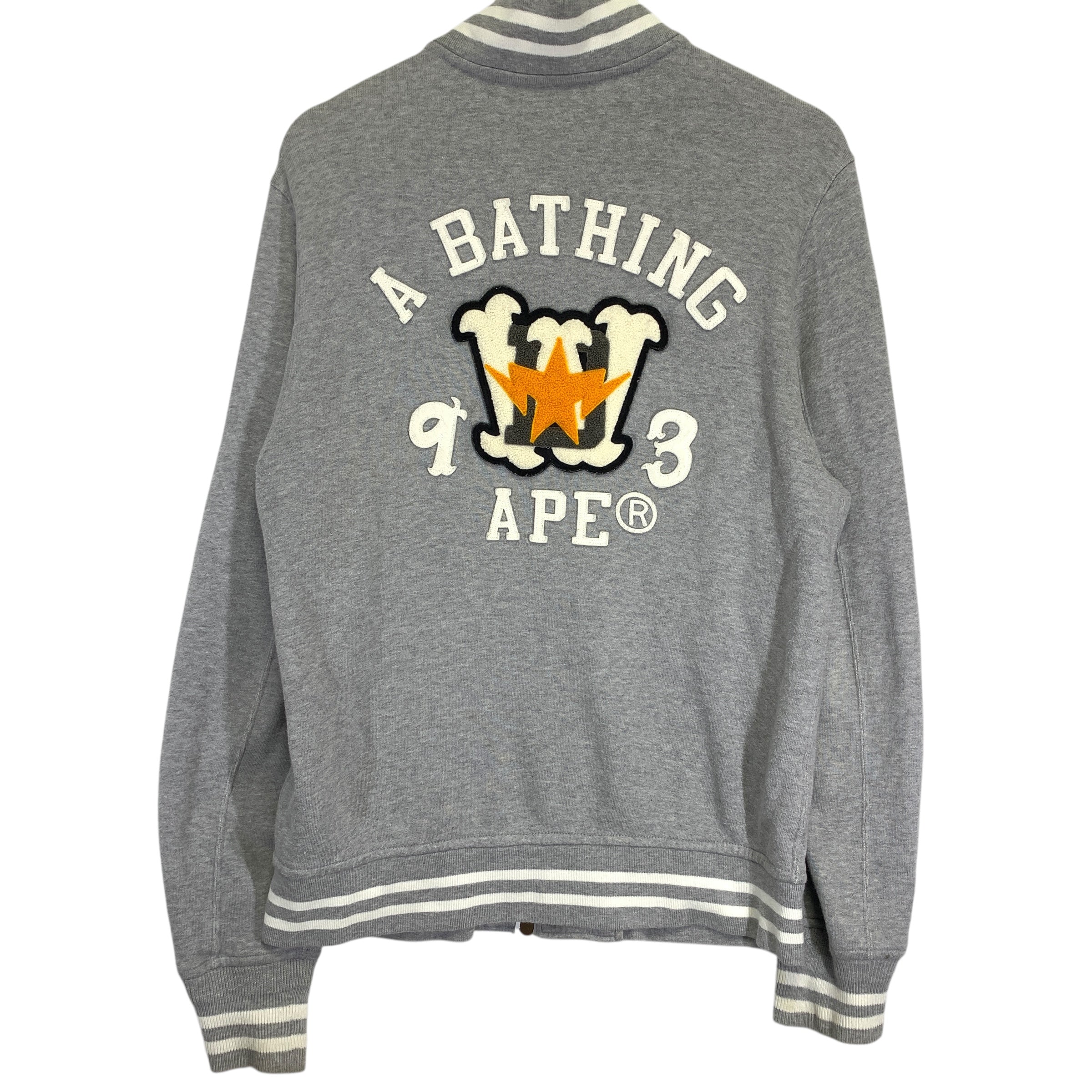 M] A Bathing Ape Bape Classics '93 Cotton Sweat Stadium Jacket