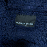 [L] Number Nine Fleece Embroidered Logo Pullover Hoodie Sweatshirt